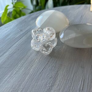 Crystal Quartz dice pair